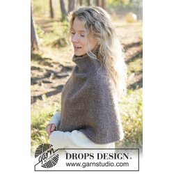 Strikkekit - Earthy Hearth Poncho - Str XXXL