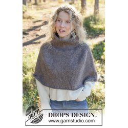 Strikkekit - Earthy Hearth Poncho - Str XXXL