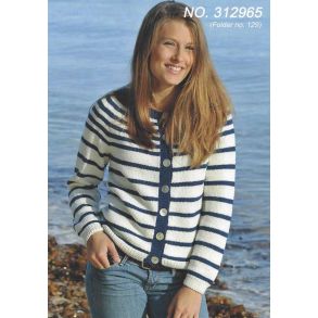 Stribet cardigan