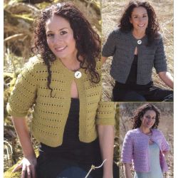 Strikkeopskrift - Lille jakke med 3/4 rmer