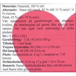 Strikkeopskrift - Kort trje med stor krave