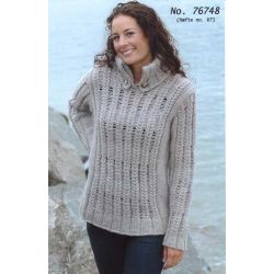 Strikkeopskrift - Sweater med lbemasker