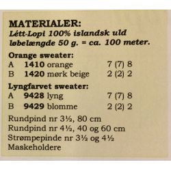 GN&Auml; - Strikkeopskrift slges kun sammen med garn