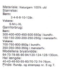 Strikkeopskrift - Islnder - slges kun sammen med garn
