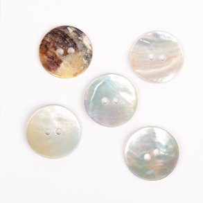 Knap - Hvid Perlemor - Drops - 20mm