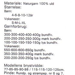 Strikkeopskrift - Islnder - slges kun sammen med garn