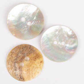 Knap -Hvid Perlemor - Drops - 34 mm