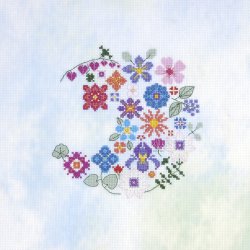 Broderi-Kit - Floral Moon - DMC