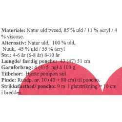 Strikkeopskrift - Pige poncho