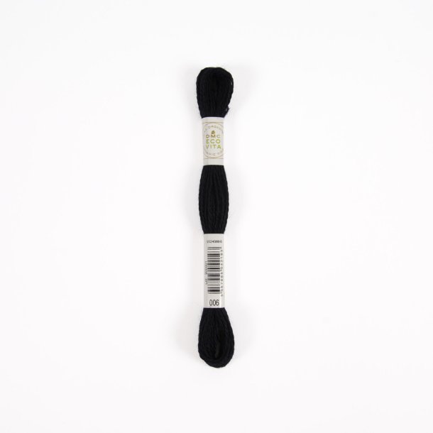 Eco Vita Uldbroderigarn 360 - DMC 006 Charcoal Myrtle