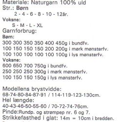 Strikkeopskrift - Islnder - slges kun sammen med garn