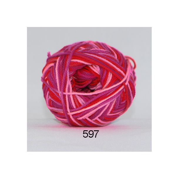 Hjertegarn - Cotton 8 597 - Rosa-Pink-R&oslash;d