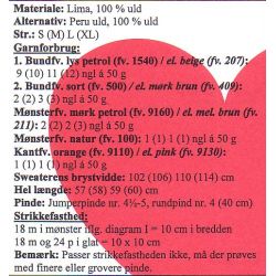 Strikkeopskrift - Sweater med nordisk mnster