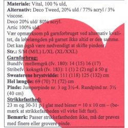 Strikkeopskrift - Herresweater med V-hals