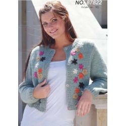 Strikkeopskrift - Kort trje med blomster