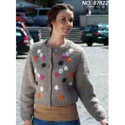 Strikkeopskrift - Kort trje med blomster