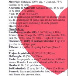Strikkeopskrift - Kort trje med blomster