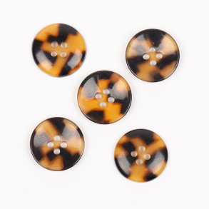 Knap - Imiteret Horn - Skildpadde - 20 mm