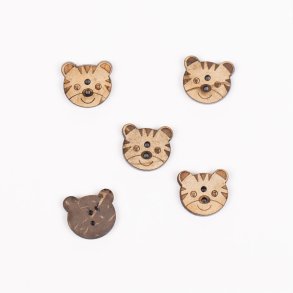 Knap -Tiger - Kokos - 15 mm