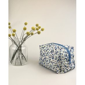 Tilbehrstaske - Bl Blomst - By Permin