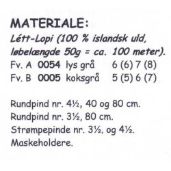 Nost- Strikkeopskrift slges kun sammen med garn