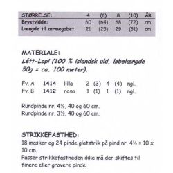 Dansiringur barn - Strikkeopskrift slges kun sammen med garn
