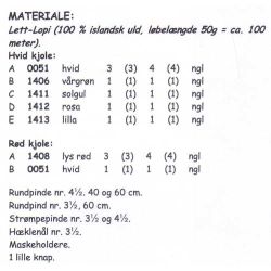 Teikn - Strikkeopskrift slges kun sammen med garn