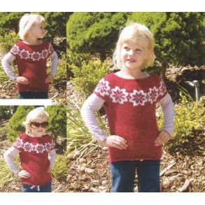 Blomustjrna barn - Strikkeopskrift slges kun sammen med garn