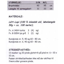 Dansiringur voksen - Strikkeopskrift slges kun sammen med garn