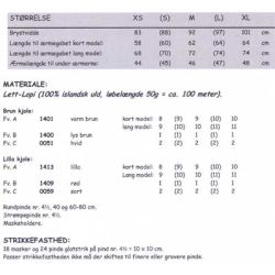 Eyja - Strikkeopskrift slges kun sammen med garn