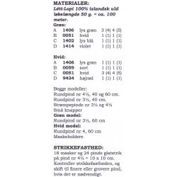 Blaklukka - Strikkeopskrift slges kun sammen med garn