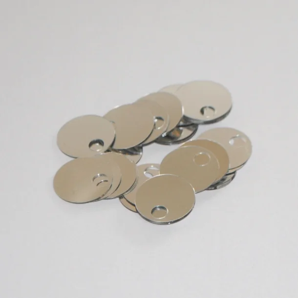 Pailletter - 20 mm - 50 stk S�lv