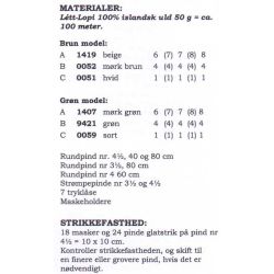 Var - Strikkeopskrift slges kun sammen med garn