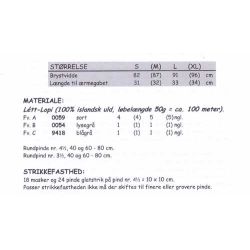 Opskrift - Lett-Lopi vest - Slges kun sammen med garn