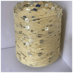 Bomuld med pailletter