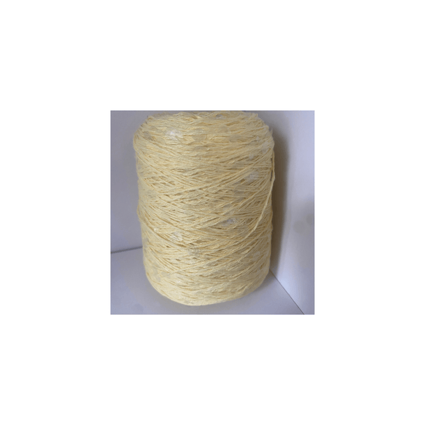 Bomuld med pailletter 77 Lysegul/Transparent, Blank