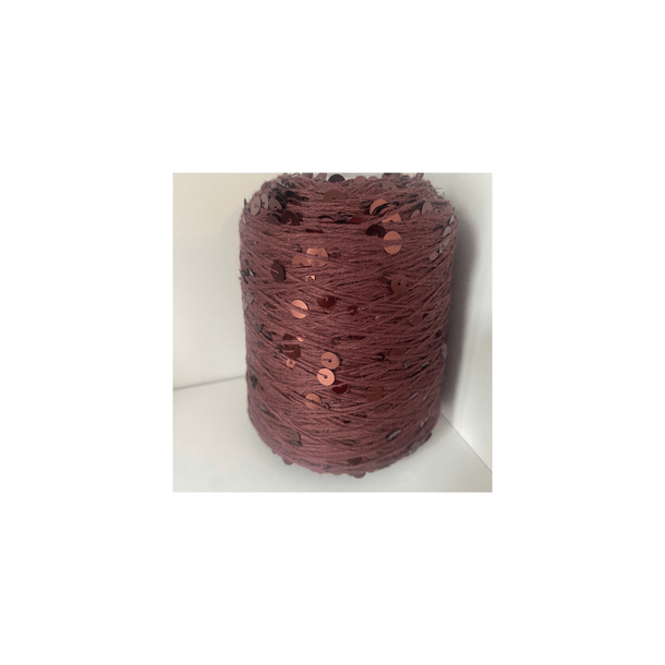 Bomuld med pailletter 9 Brun/Brun, Blank