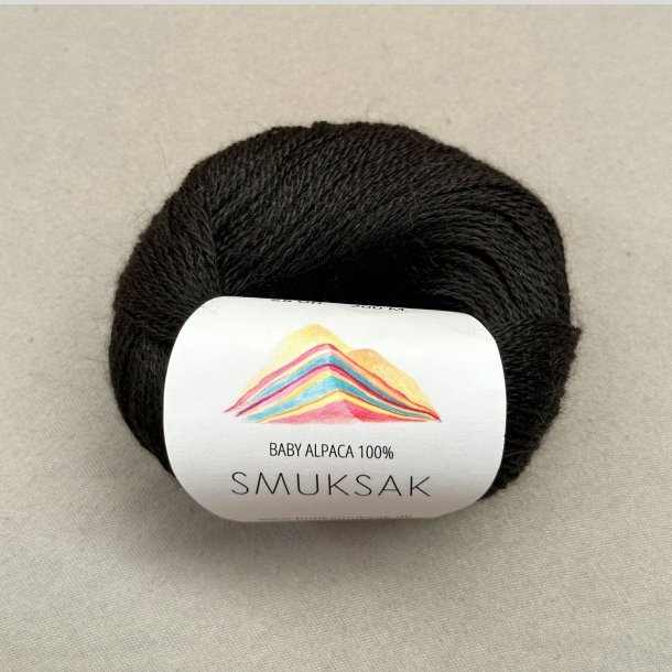 Baby Alpaca 100% - 25 g - Smuksak SFN 50 - Very Black