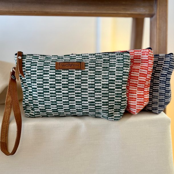V�vet Clutch - Woven - Mauds Collection Green Cotton