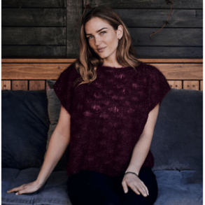 Vest med blgemnster - Strikkekit Str S