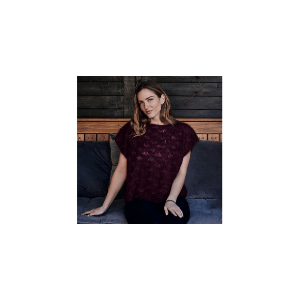 Vest med blgemnster - Strikkekit Str S