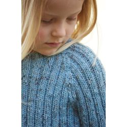 Strikkekit - Ribsweater til brn fra CaMaRose. Str. 6-7r. LAMAULD