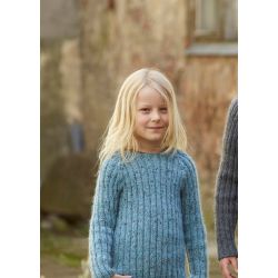 Strikkekit - Ribsweater til brn fra CaMaRose. Str. 6-7r. LAMAULD