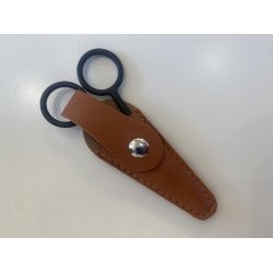 Sakseetui - Brun - Kunstlder - 6,5 x 2,5 cm