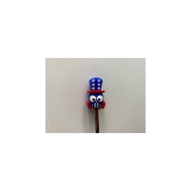 Maskestoppere silikone Ugle med h&oslash;j hat - Bl&aring;