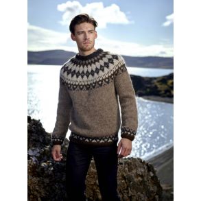 Herre Strik bl.a. Opskrift Islandsk Sweater