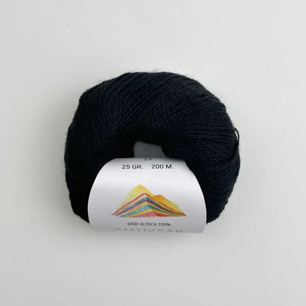Baby Alpaca 100% - 25 g - Smuksak SFN 50 - Very Black