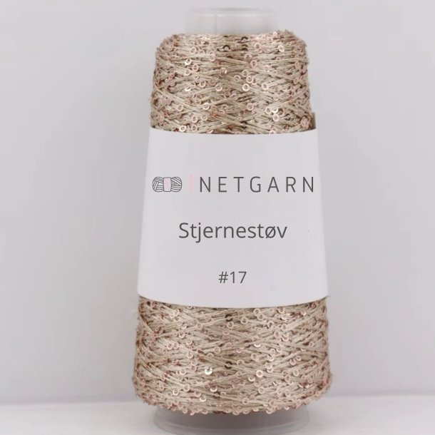 Netgarns Stjernest�v 17 Beige med beige pailletter