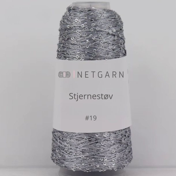 Netgarns Stjernest�v 19 S&oslash;lv med s&oslash;lv pailletter