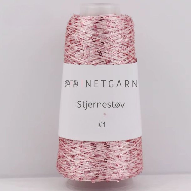 Netgarns Stjernest�v 1 Rosa med rosa pailletter